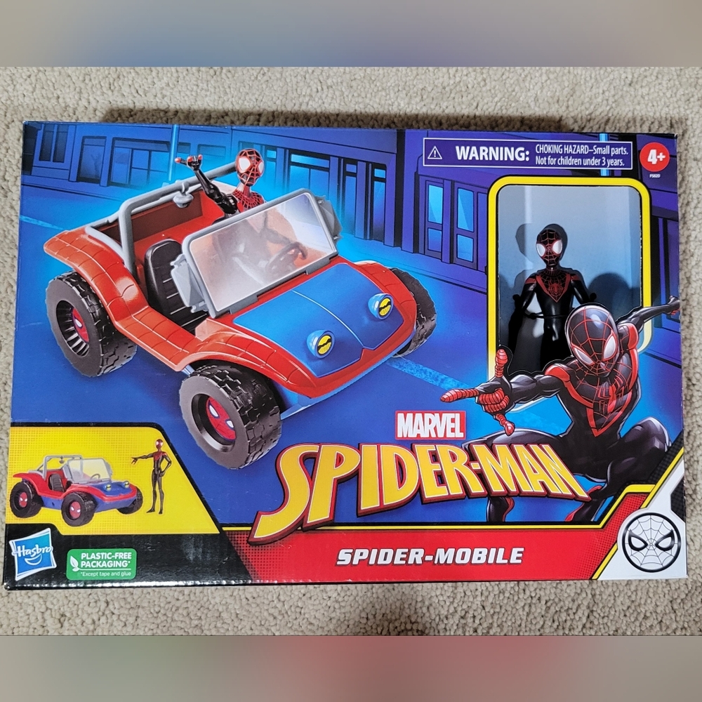 Spider-Man: Marvel Spider-Mobile Vehicle and Miles Morales Action Figure (6")